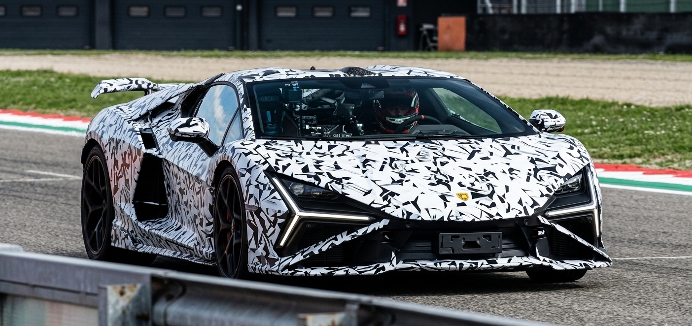2027 Lamborghini Revuelto SV prototype’s high-speed fly-by gives a sound check