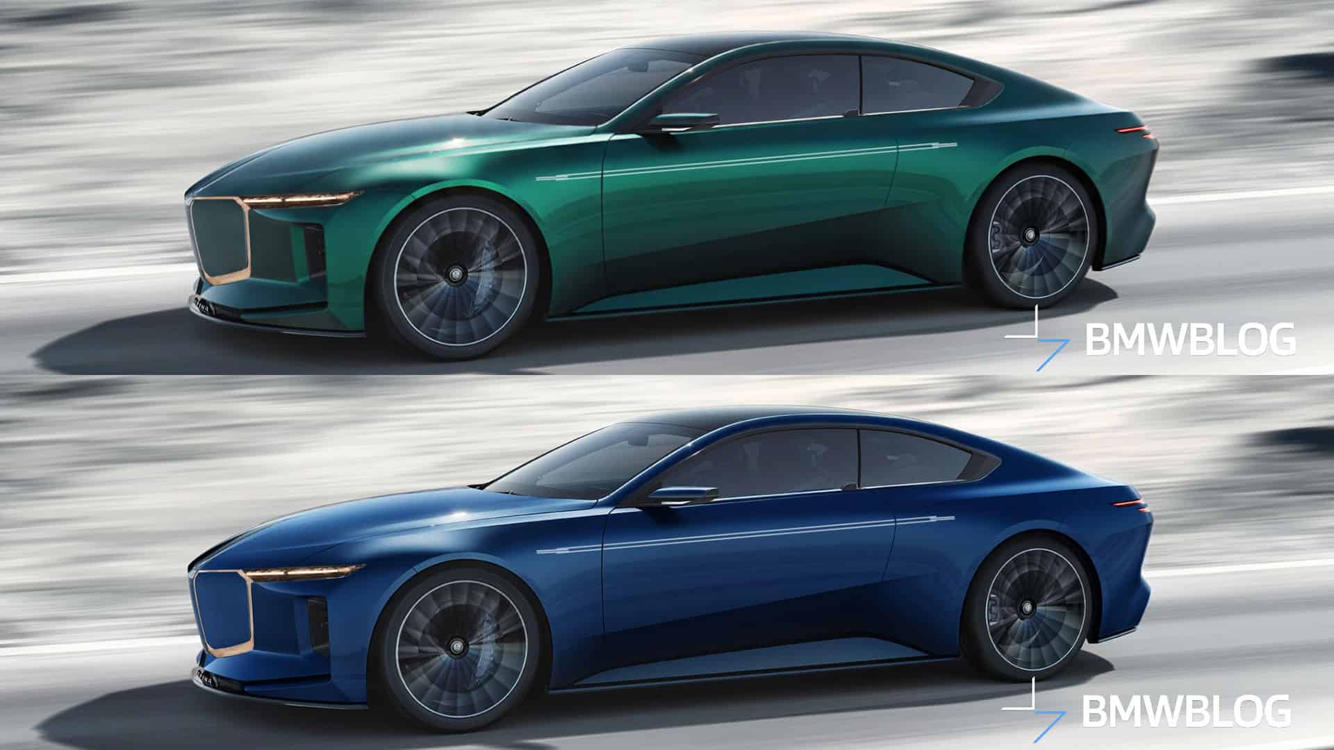 Vision BMW ALPINA Rendered in ALPINA Blue and ALPINA Green