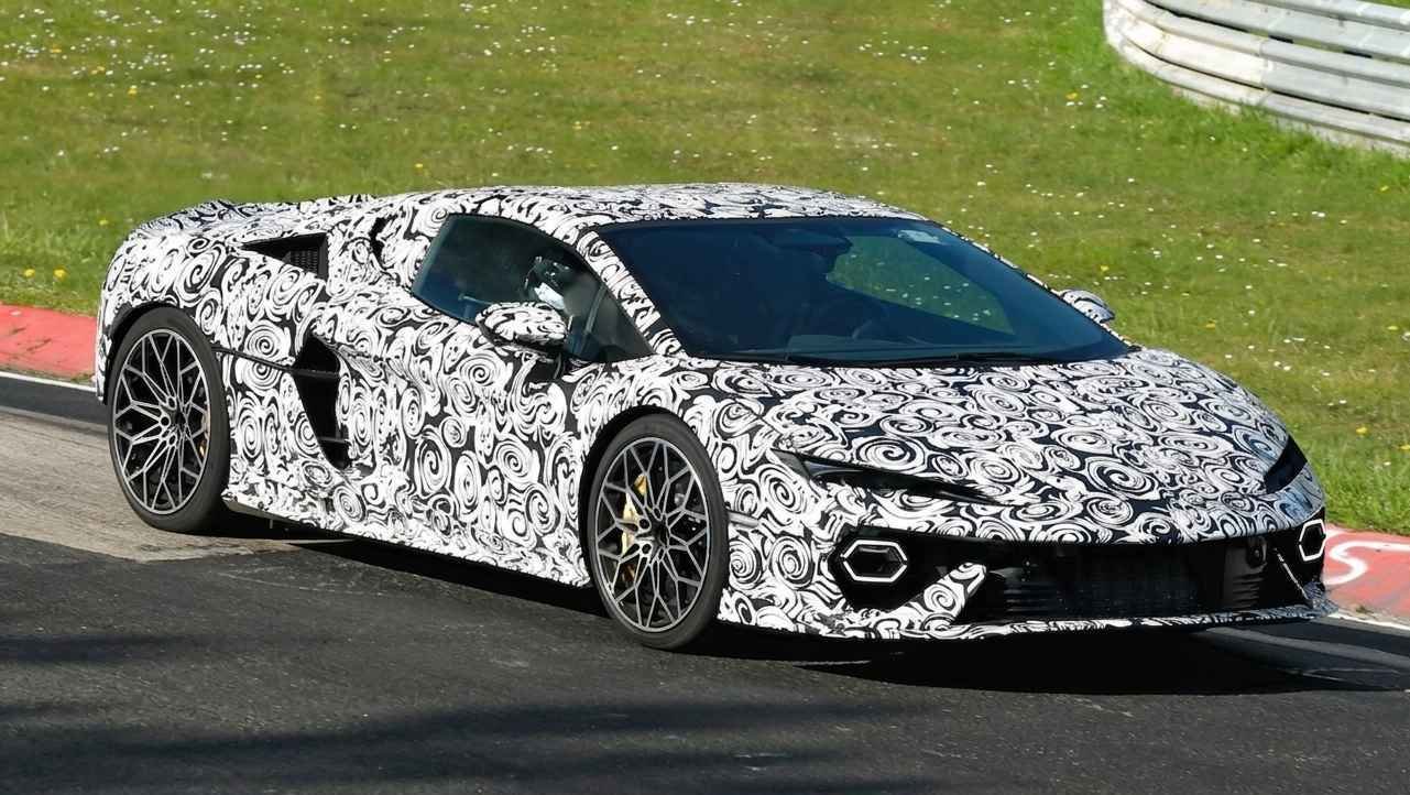 Lamborghini Temerario Spyder spied testing at the Nurburgring