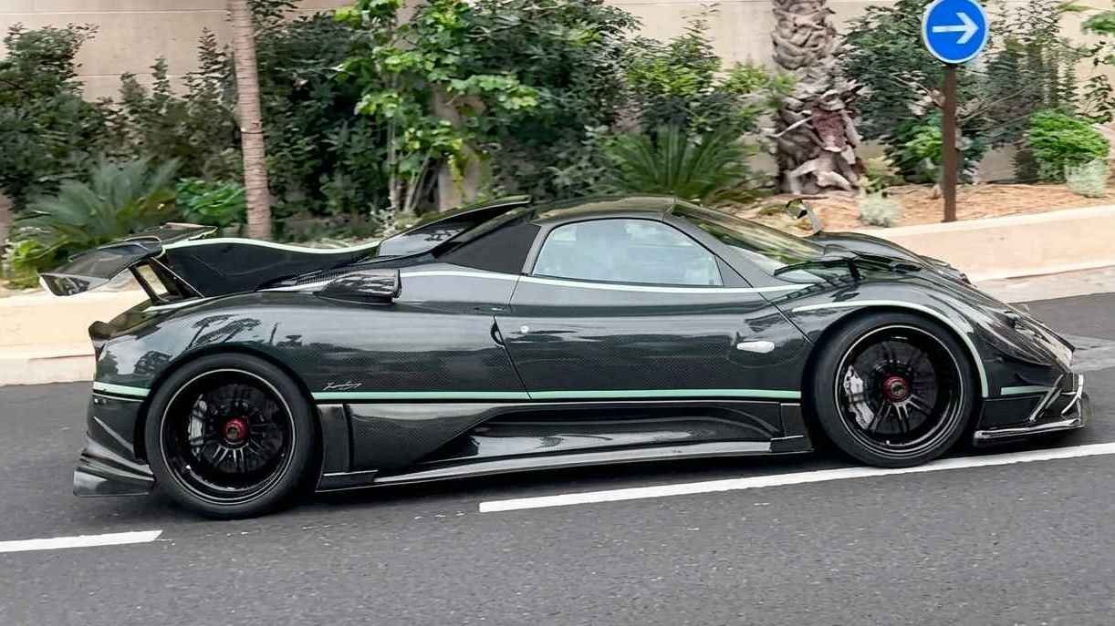 Alonso spotted driving his Pagani Zonda Diamante Verde ahead of Moncao GP